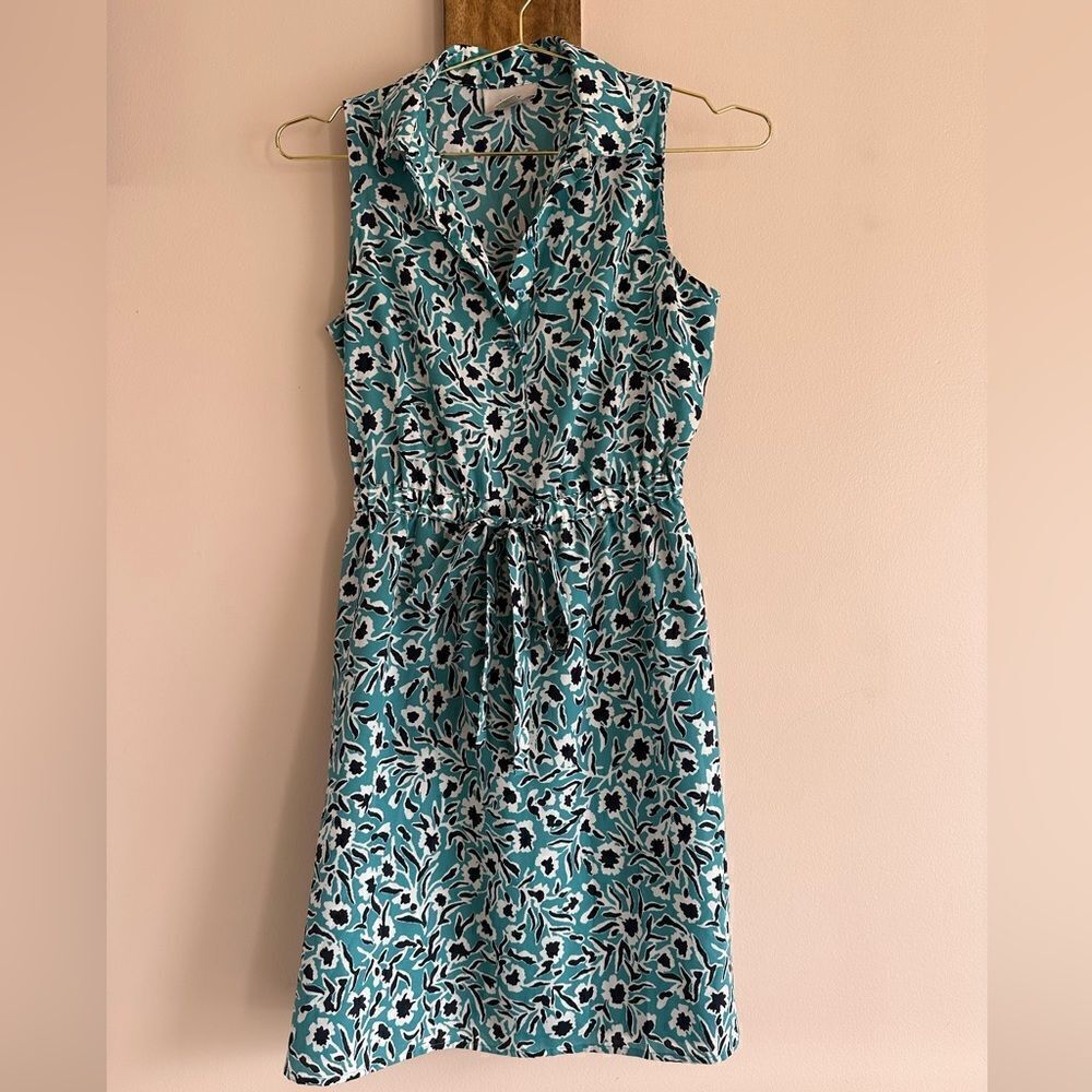 Loft Floral Tie Waist Dress || size 0